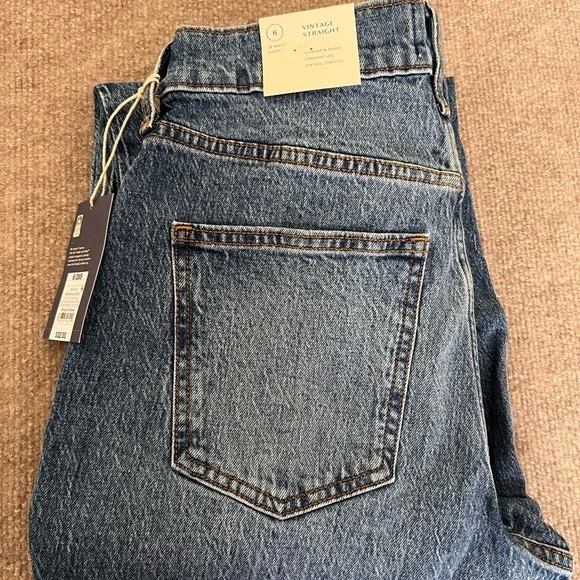 Vintage stretch size 6 Classic Blue Denim Jeans 28 waist short - Picture 5 of 5